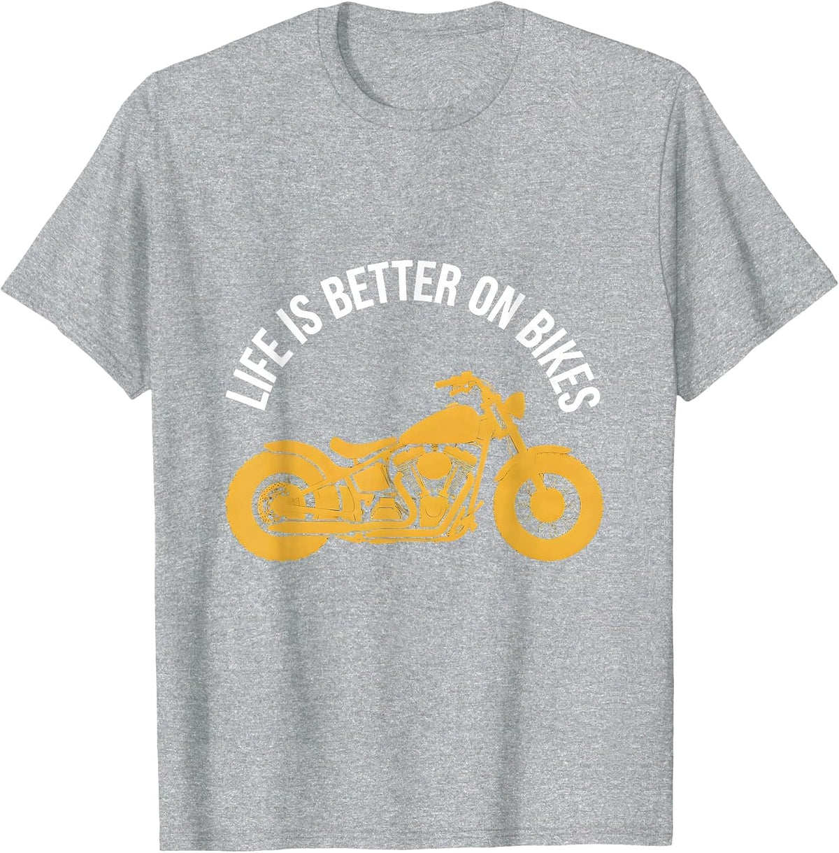 Men's Life Is Better On Bikes Motorcycle Design T-Shirt - Heather Grey
