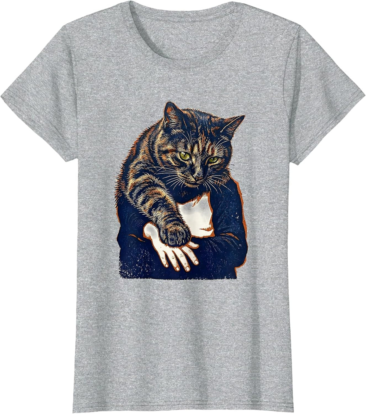 Women's Tortoiseshell Cat Owner Tortitude Humor Retro T-Shirt - Heather Grey