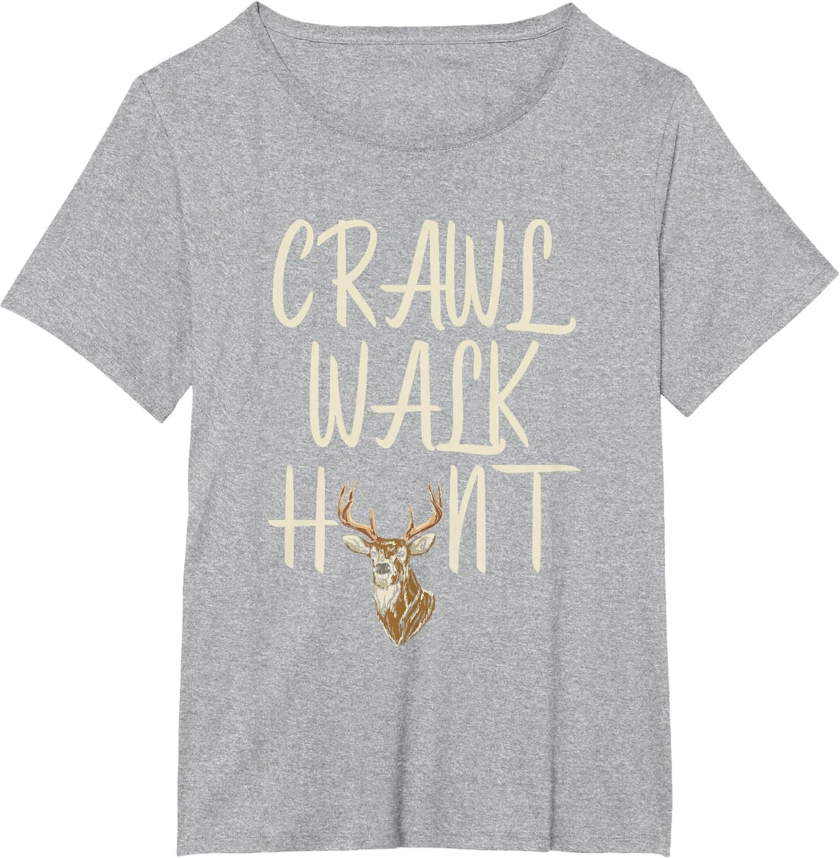 Crawl Walk Hunt Future Hunter Daddy's Hunting Buddy Toddler T-Shirt - Heather Grey