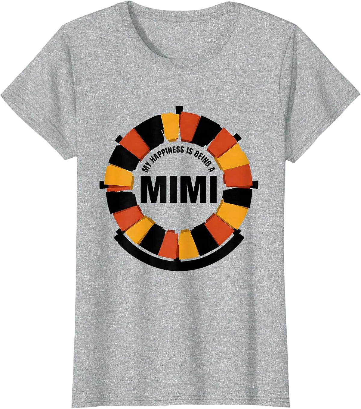 My Happiness Is Being A Mimi Grandma Sentimental Mother's T-Shirt - Heather Grey