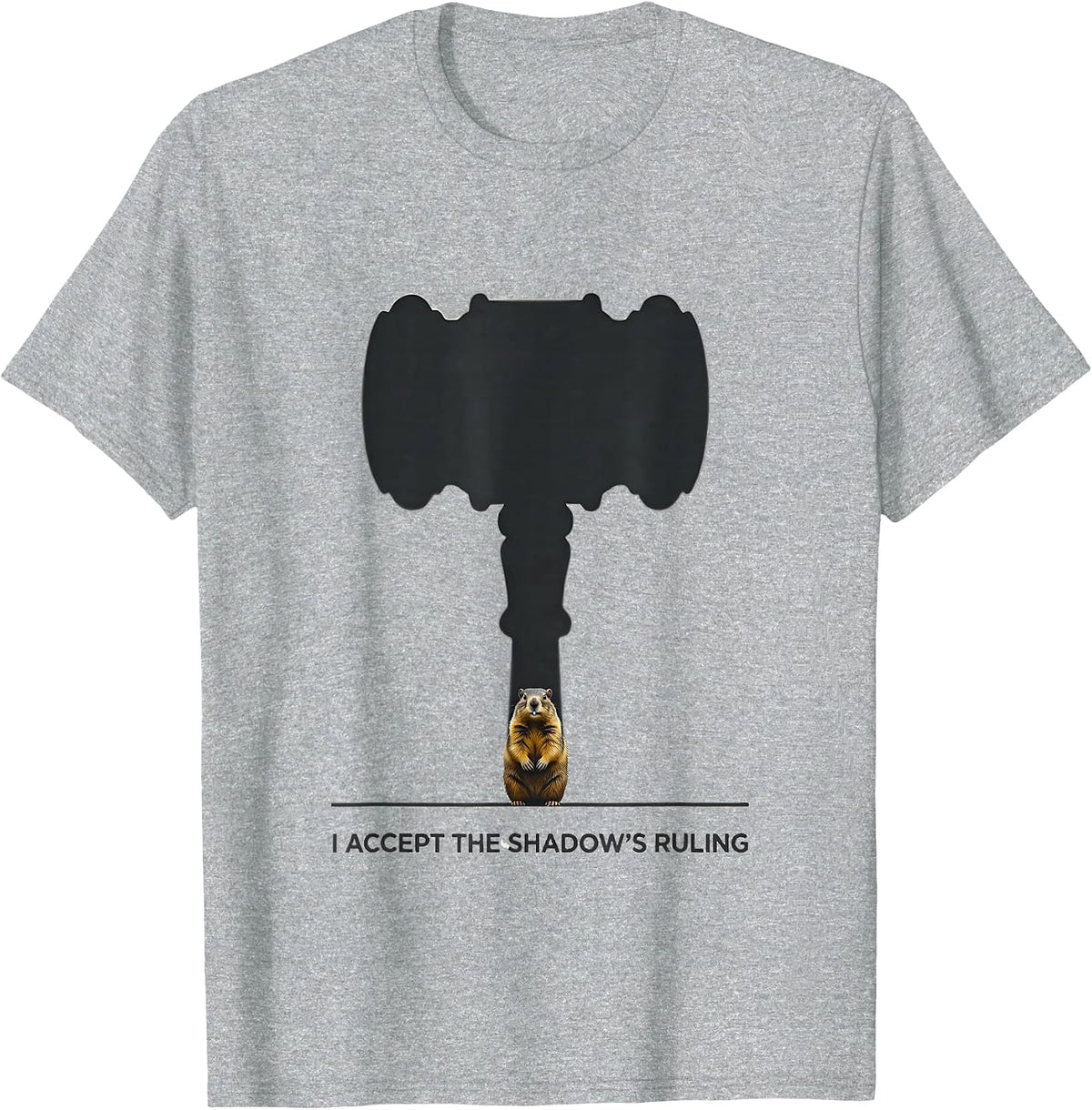 Men's I Accept The Shadow's Ruling Funny Groundhog Day Vintage T-Shirt - Heather Grey