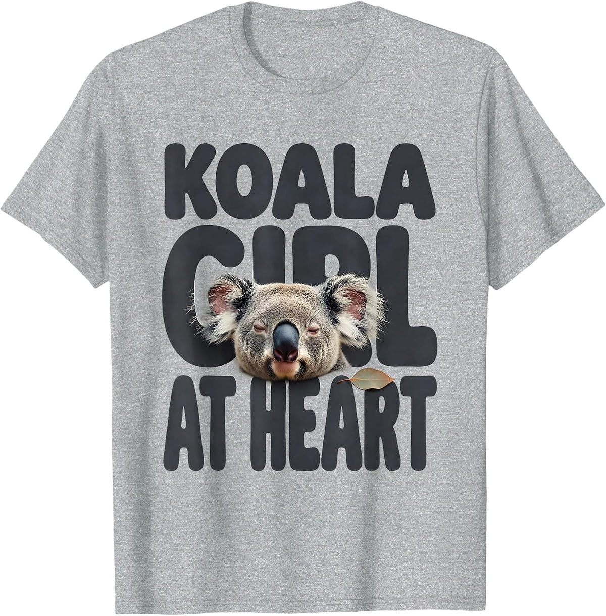 Men's Koala Girl At Heart Cute Koala Lover Gift for Girls T-Shirt - Heather Grey