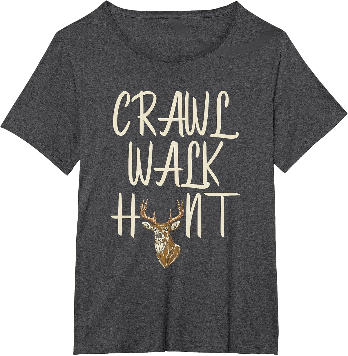 Crawl Walk Hunt Future Hunter Daddy's Hunting Buddy Toddler T-Shirt - Dark Heather Grey