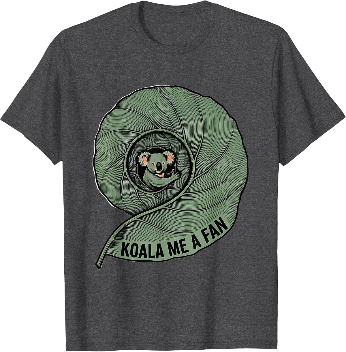 Men's Koala Me A Fan Cute Koala Lover Animal Humor T-Shirt - Dark Heather Grey
