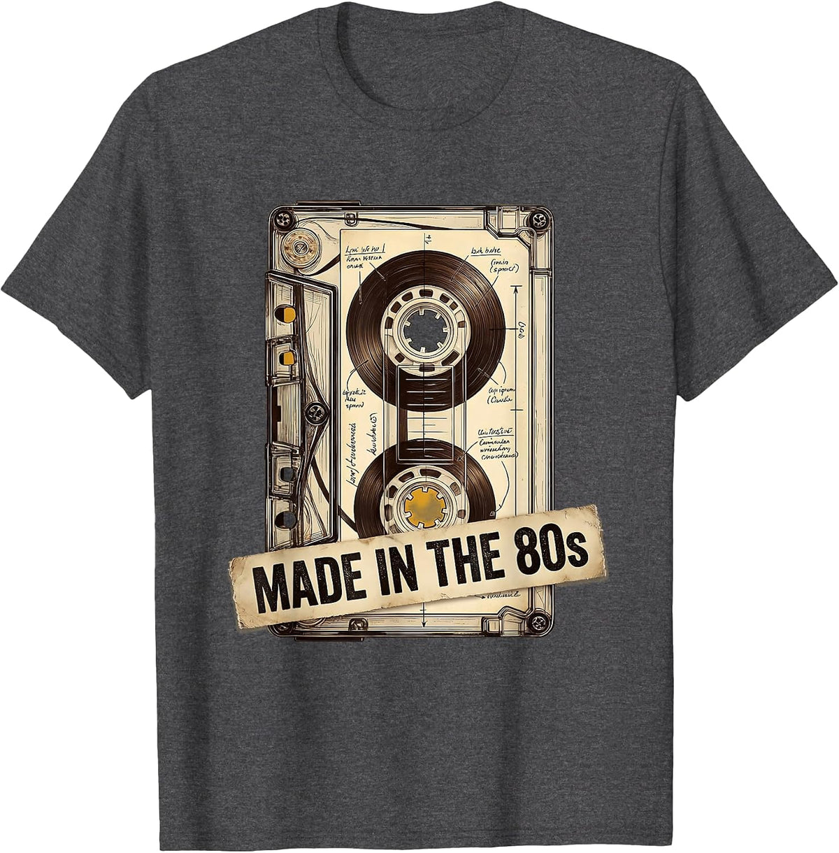 Made in the 80s Retro Decade Men's Design T-Shirt - Dark Heather Grey