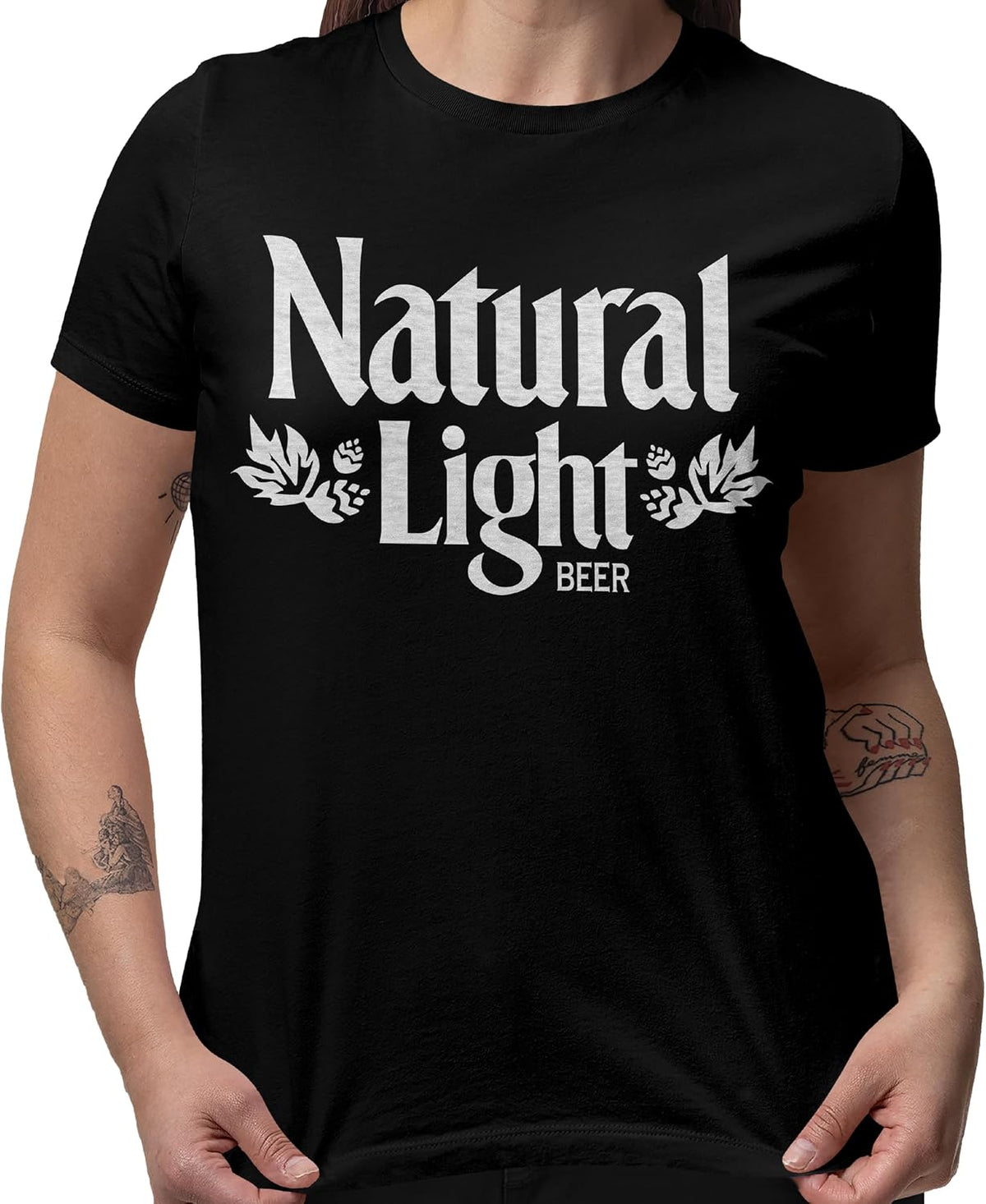 Natty Light Vintage Throwback Logo Men's and Women's Short Sleeve T-Shirt - Black