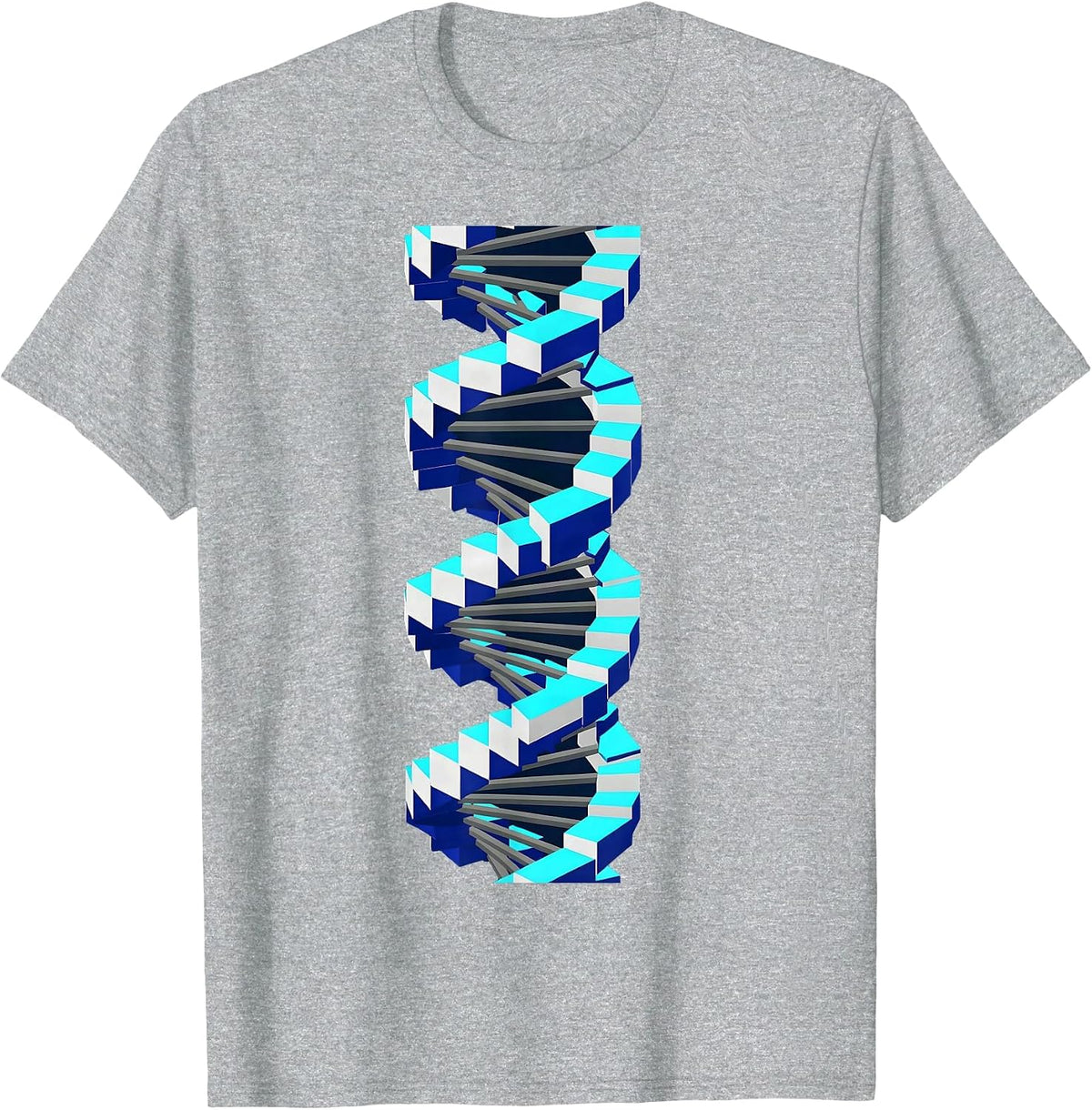 Men's DNA Double Helix Infinity Science Teacher Design T-Shirt - Heather Grey