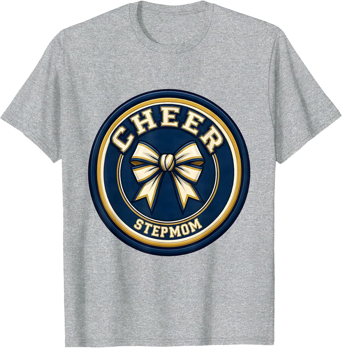 Men's Cheer Stepmom Sport Cheerleader Cheer Squad Team Spirit T-Shirt - Heather Grey