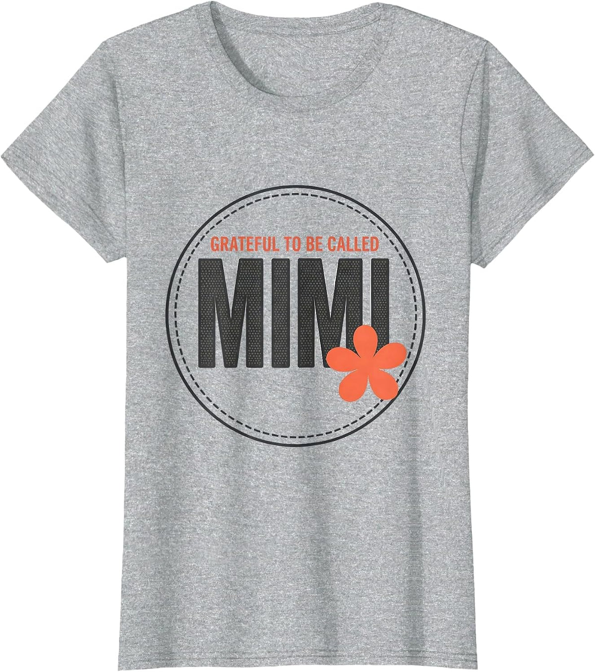 Women's Grateful To Be Called Mimi Sentimental Grandma Gift T-Shirt - Heather Grey