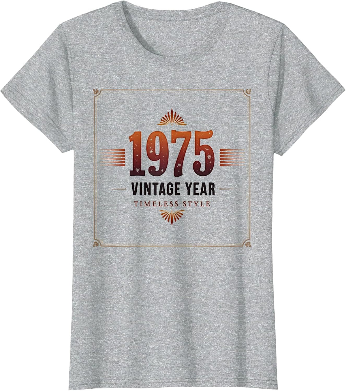 1975 Vintage Year Timeless Style Retro Design T-Shirt - Heather Grey