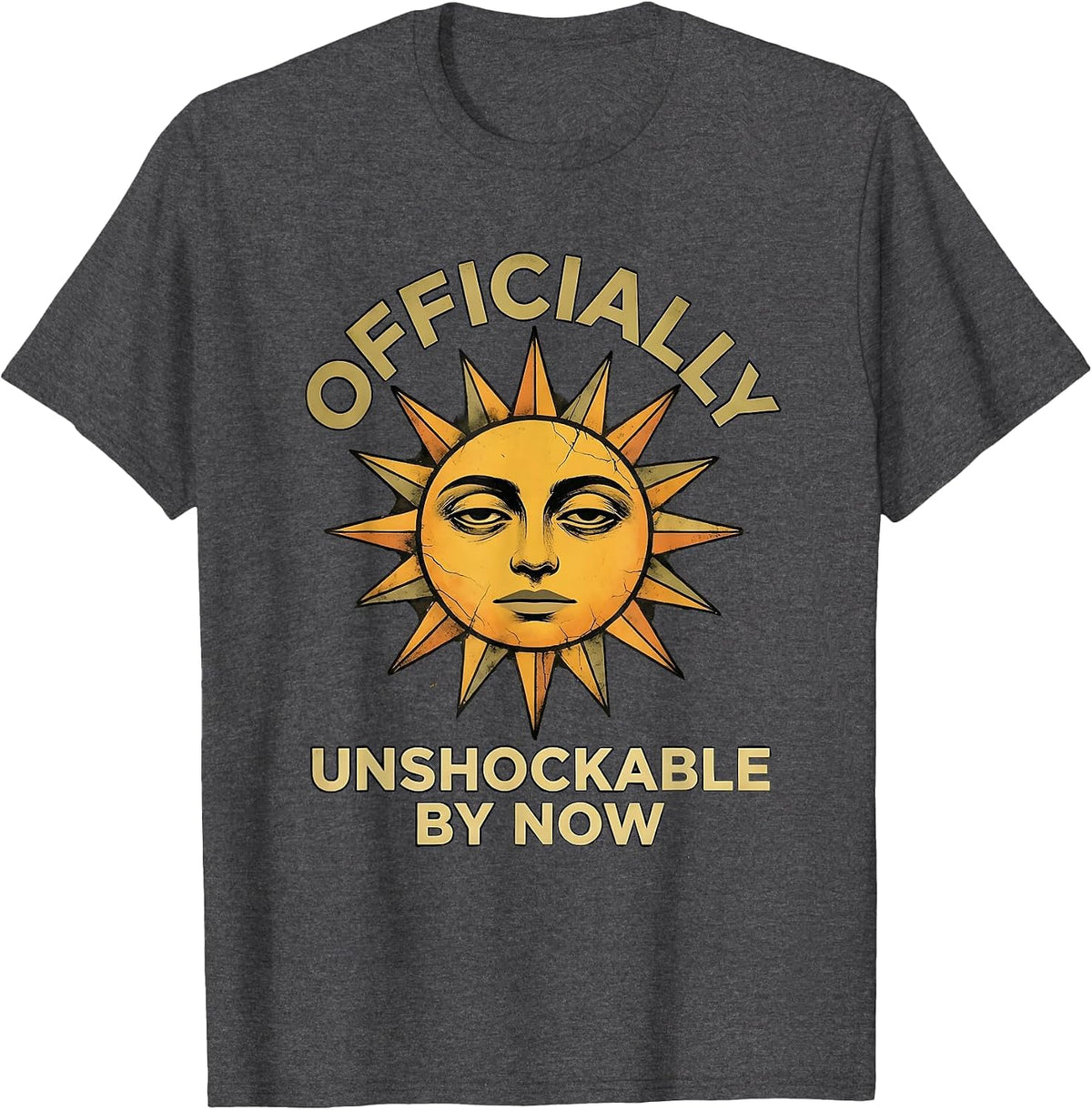 Officially Unshockable By Now Middle School Teacher T-Shirt - Dark Heather Grey