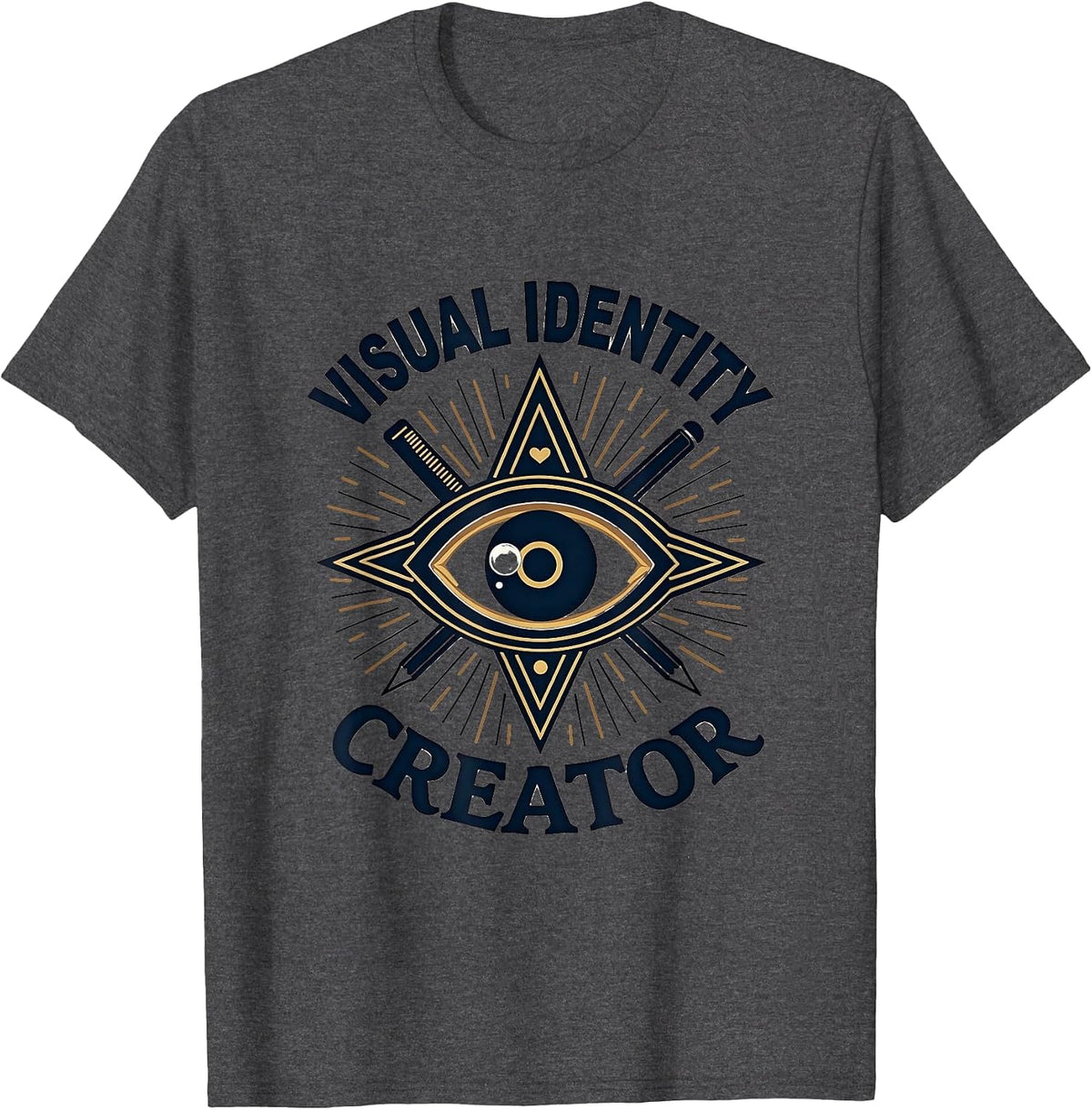 Visual Identity Creator Graphic Design Art T-Shirt - Dark Heather Grey