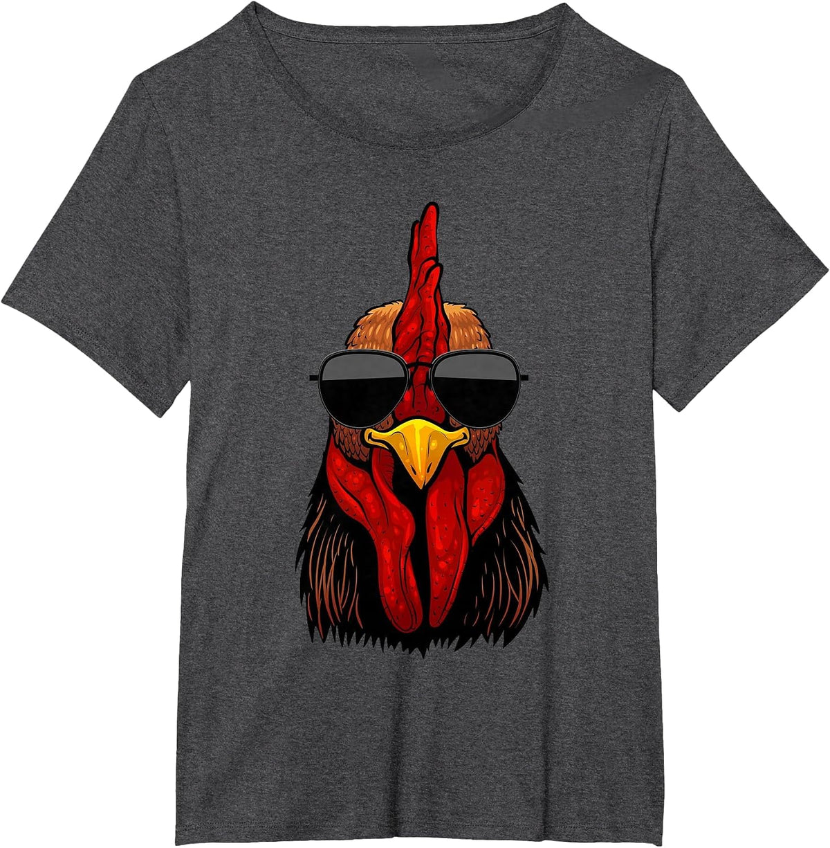 Cool Rooster Design for Men Women Kids Chicken Rooster Lover T-Shirt - Dark Heather Grey