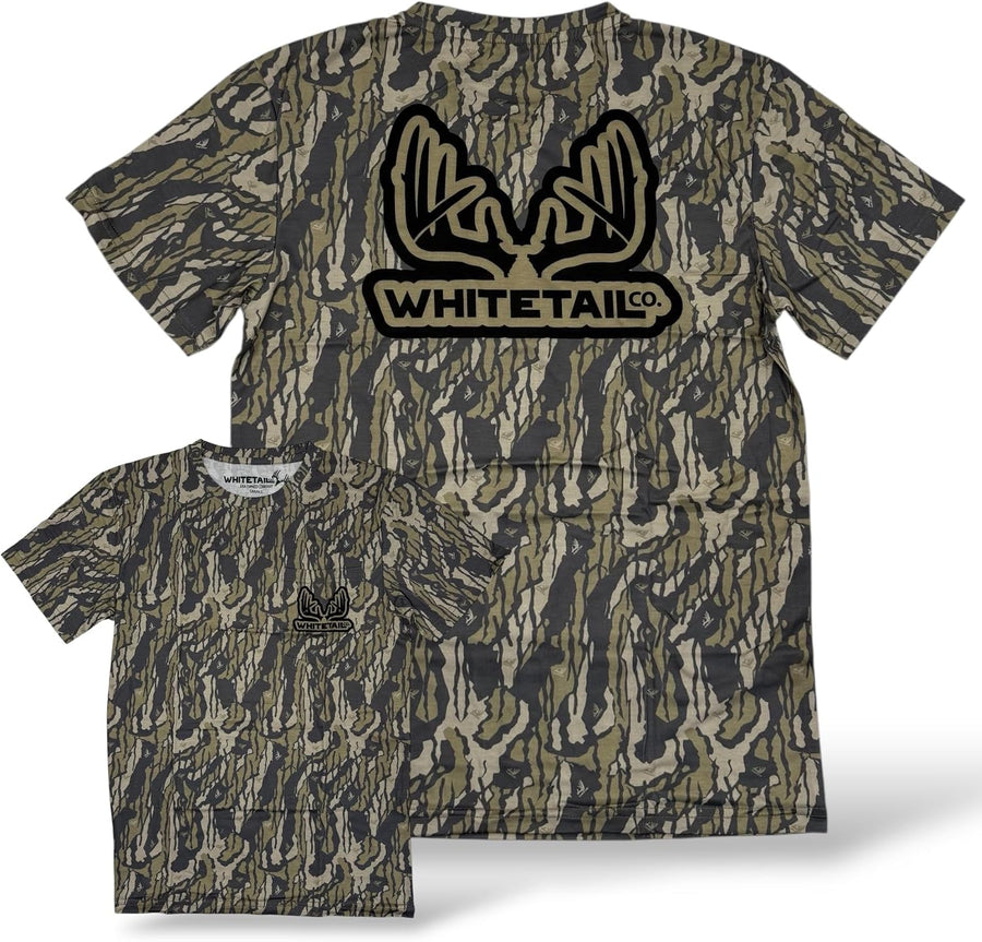 Whitetail Co. Old Tree Bark Camo Faded Pocket Tee - As Pictured