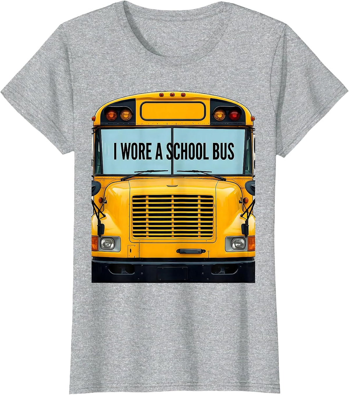 Women's I Wore A School Bus Funny Transportation Driver Halloween T-Shirt - Heather Grey