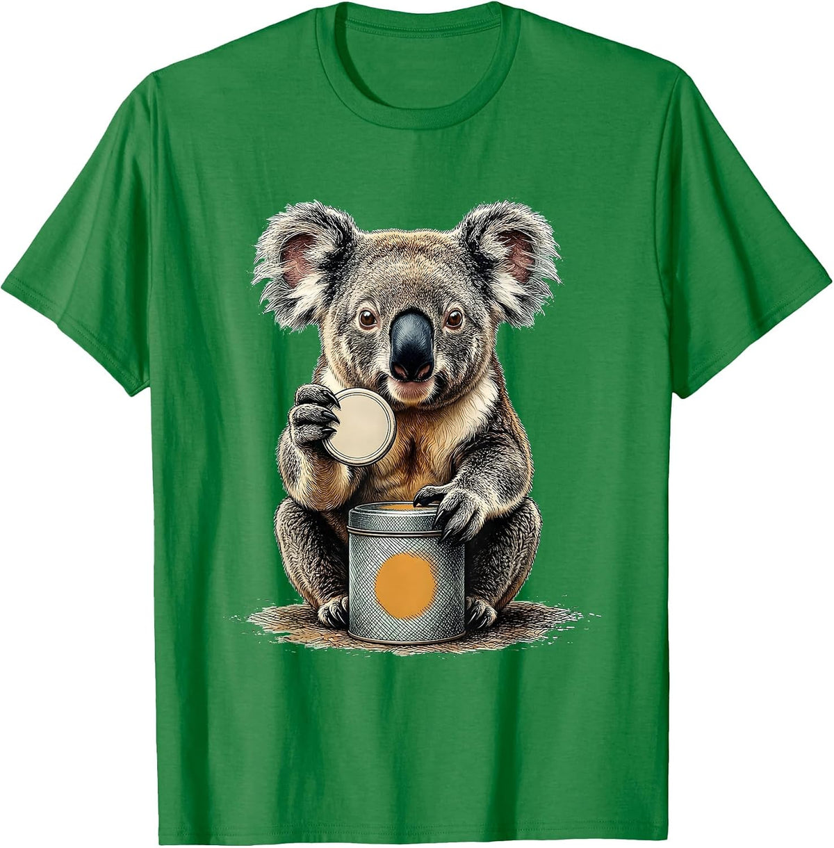 Men's Koala Tea Lover Funny Cute Animal Humor T-Shirt - Kelly Green