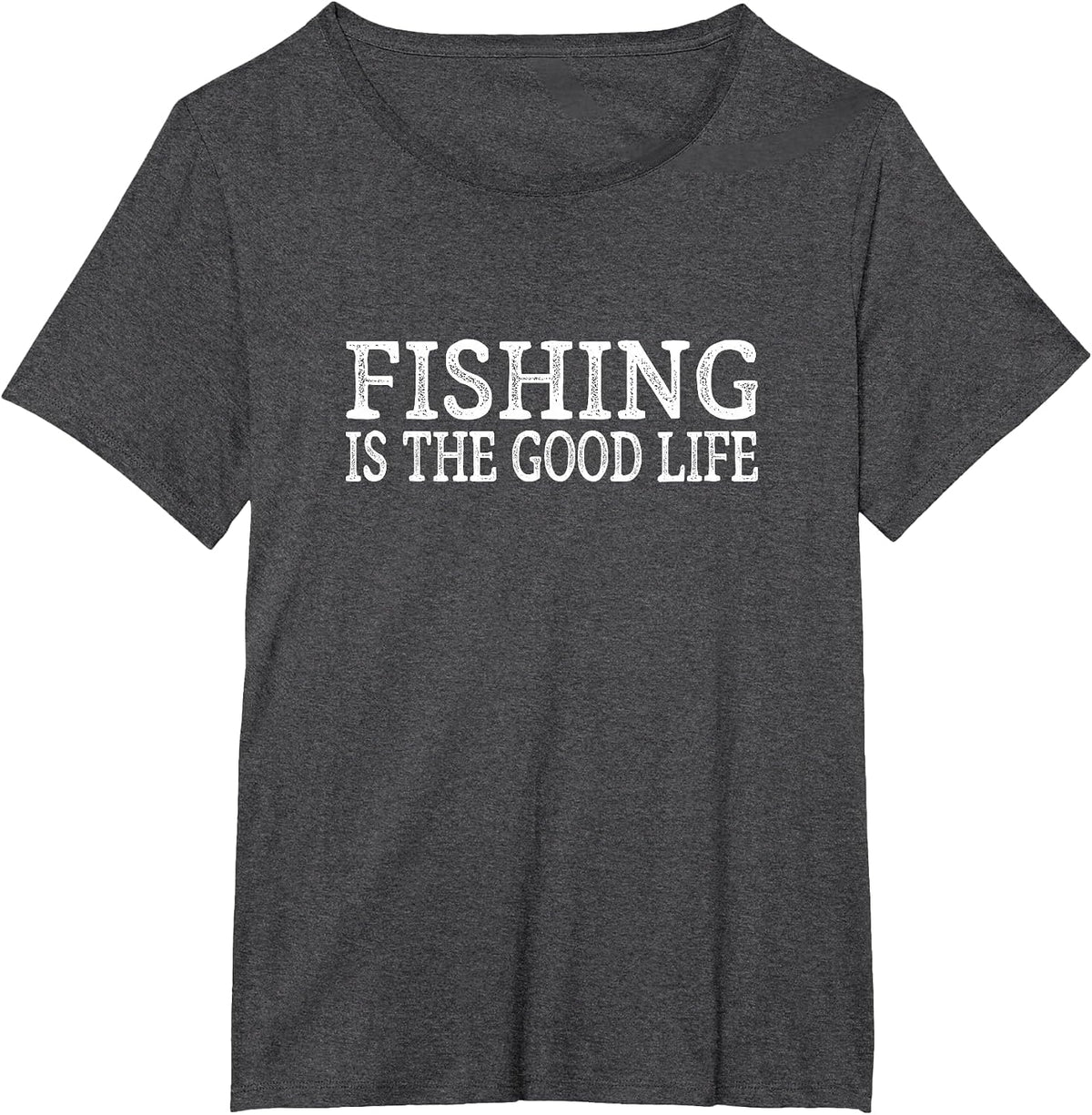 Fishing is The Good Life - Vintage Style - T-Shirt - Dark Heather Grey