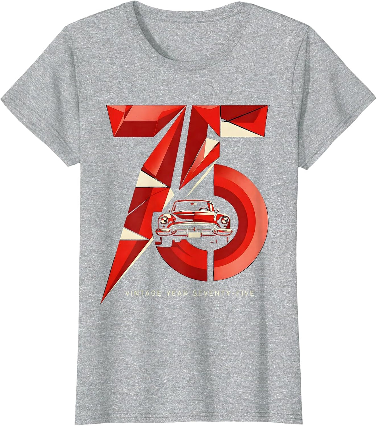 Vintage Year Seventy-Five 1975 Classic Design T-Shirt - Heather Grey