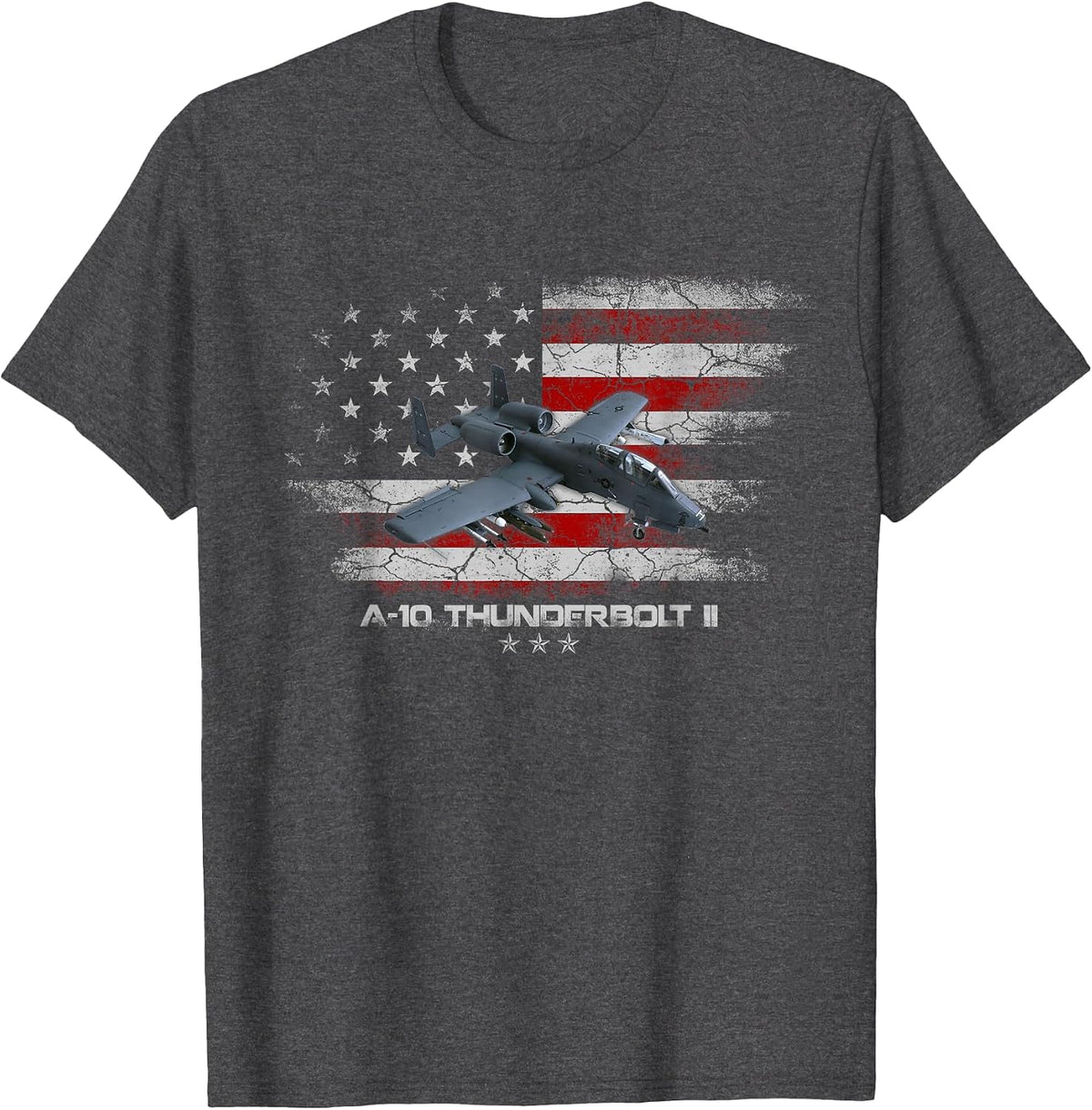 A-10 Thunderbolt Fighter Jet Pilot Veteran A-10 Warthog Vet T-Shirt - Dark Heather Grey