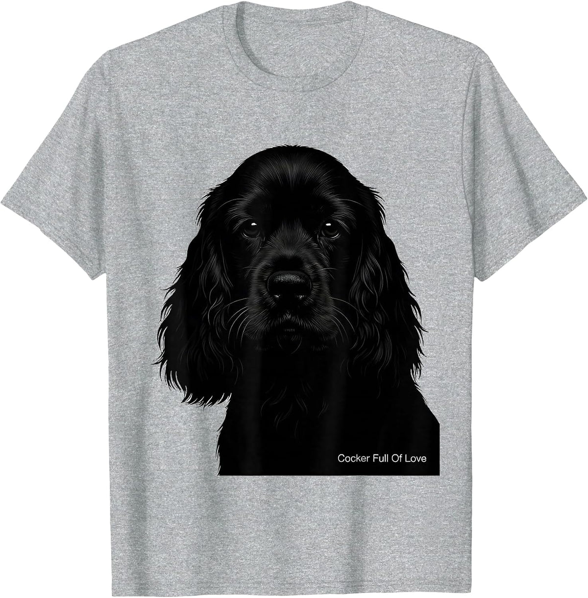 Men's Cocker Full Of Love Funny Dog Lover Breed Humor T-Shirt - Heather Grey