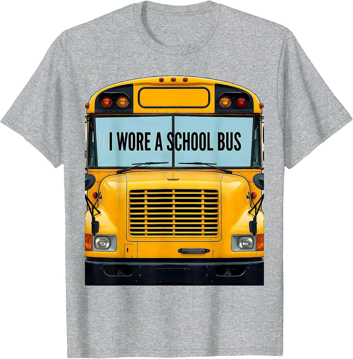 Men's I Wore A School Bus Funny Transportation Driver Halloween T-Shirt - Heather Grey