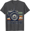 Men's My Eyes Go To Tractors Funny Farmer Tractor Lover Farm Humor T-Shirt - Dark Heather Grey