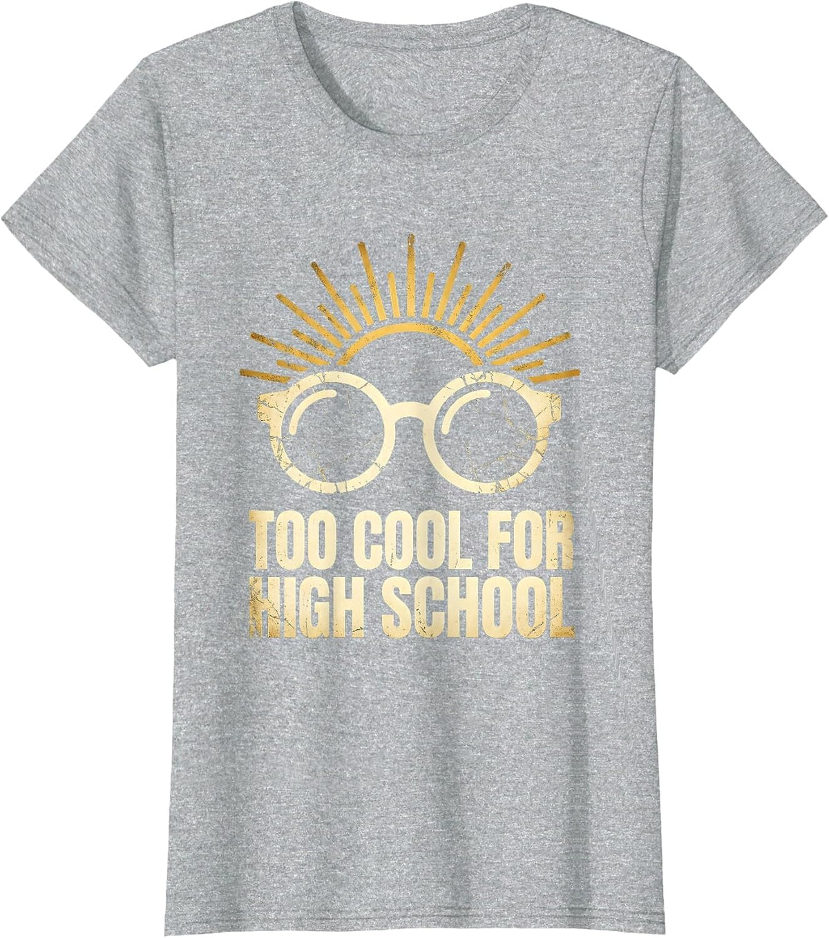 Too Cool For High School Middle School Teacher T-Shirt - Heather Grey