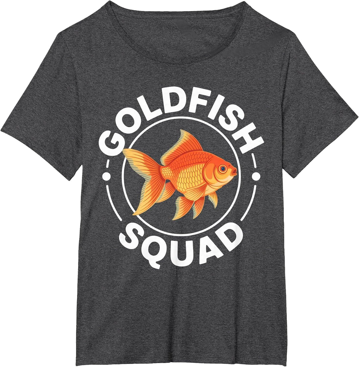 Goldfish Squad Pet Lovers Casual Summer Fun T-Shirt - Dark Heather Grey