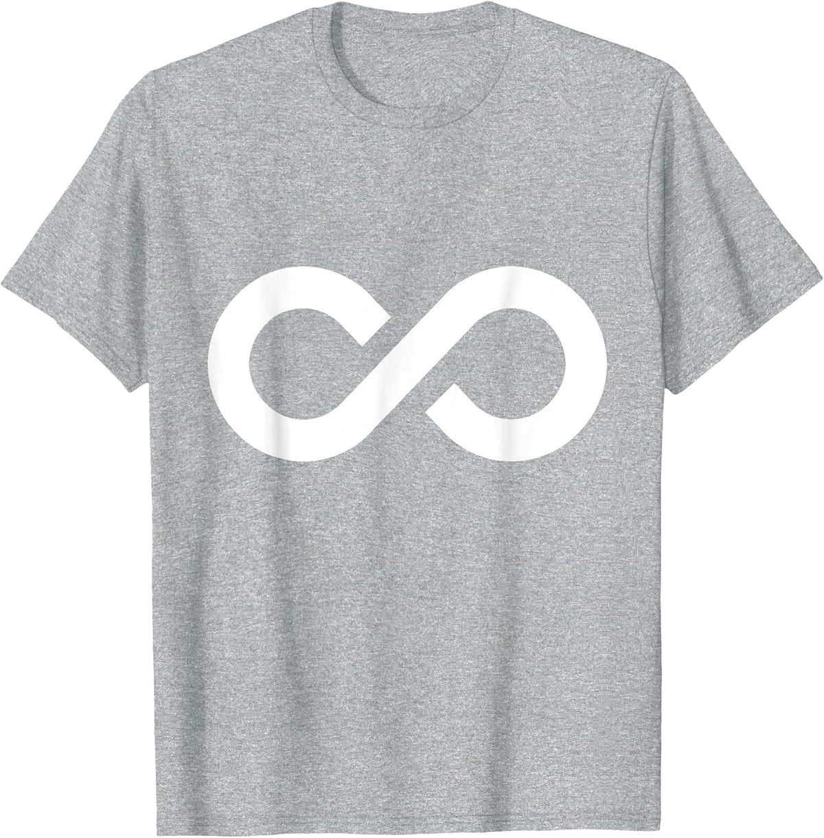 Infinity T Shirt Tee Top Sign Logo Design Designer Cotton T-Shirt - Heather Grey
