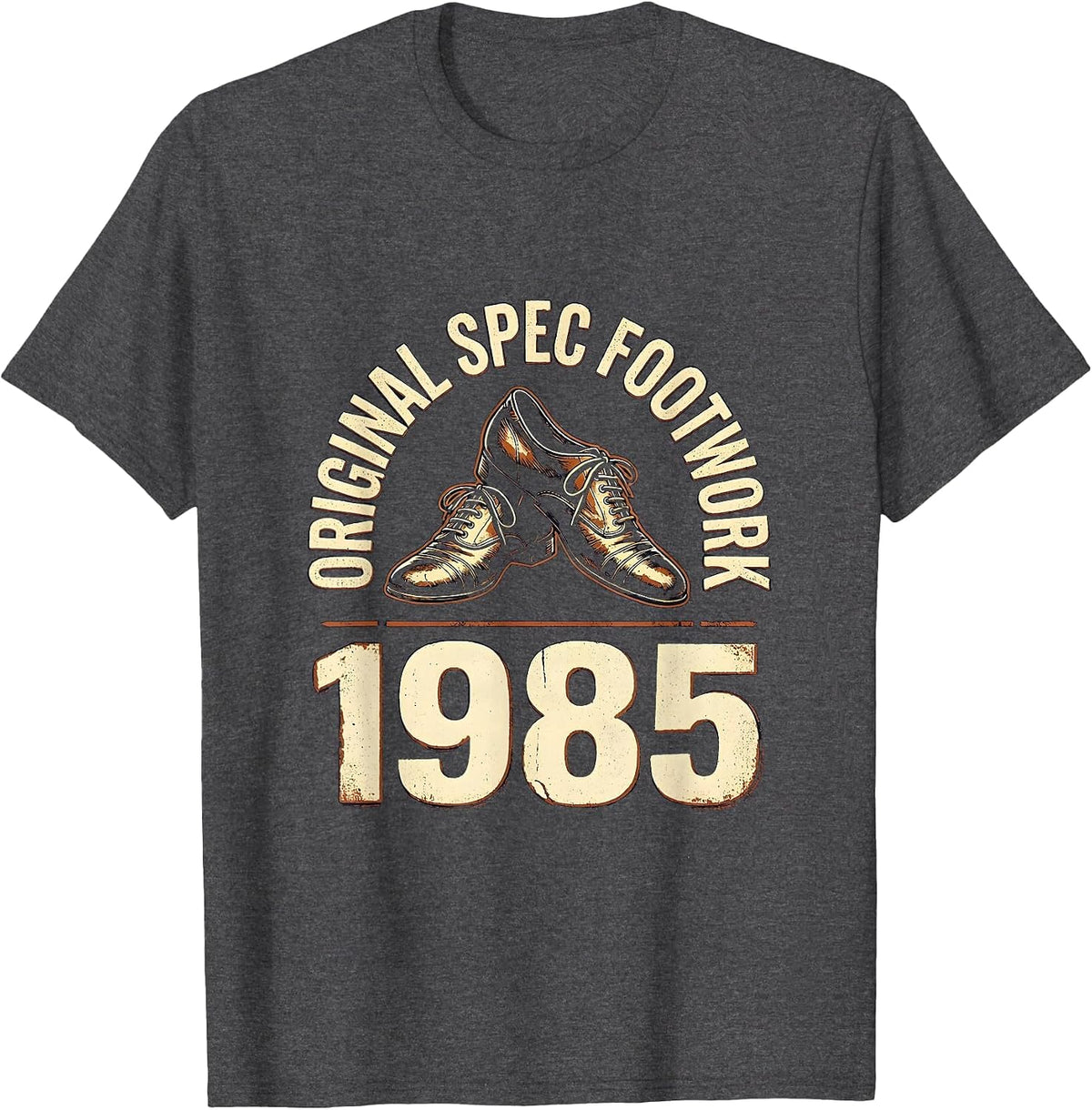 Original Spec Footwork, 1985 Vintage Retro Funny 80s T-Shirt - Dark Heather Grey