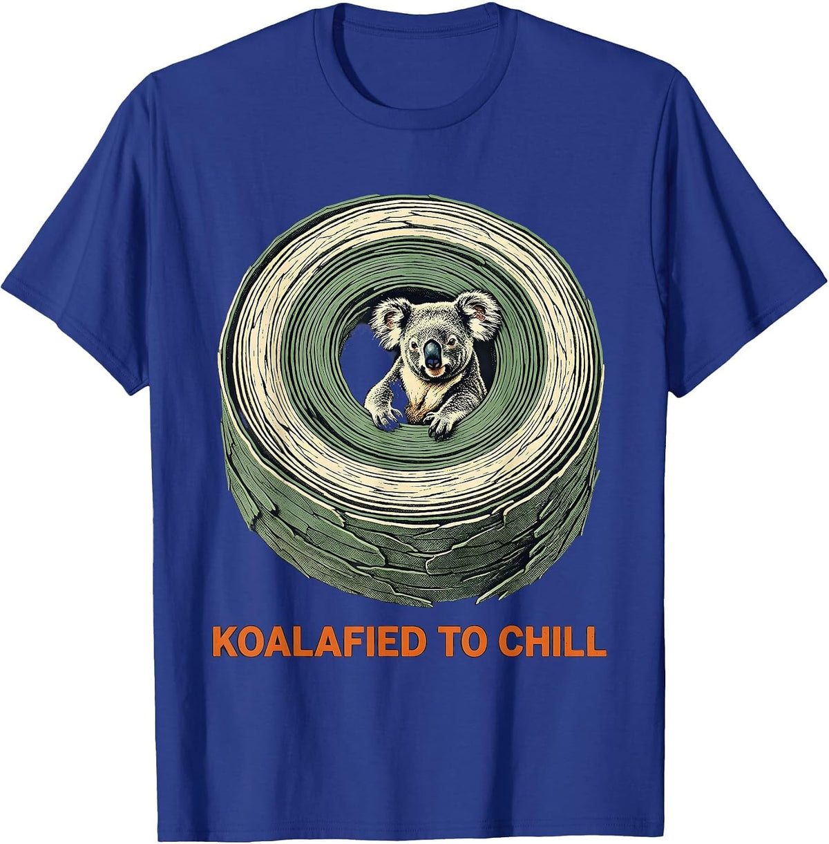 Koalafied To Chill Cute Koala Pun Animal Lover Humor T-Shirt - Royal Blue