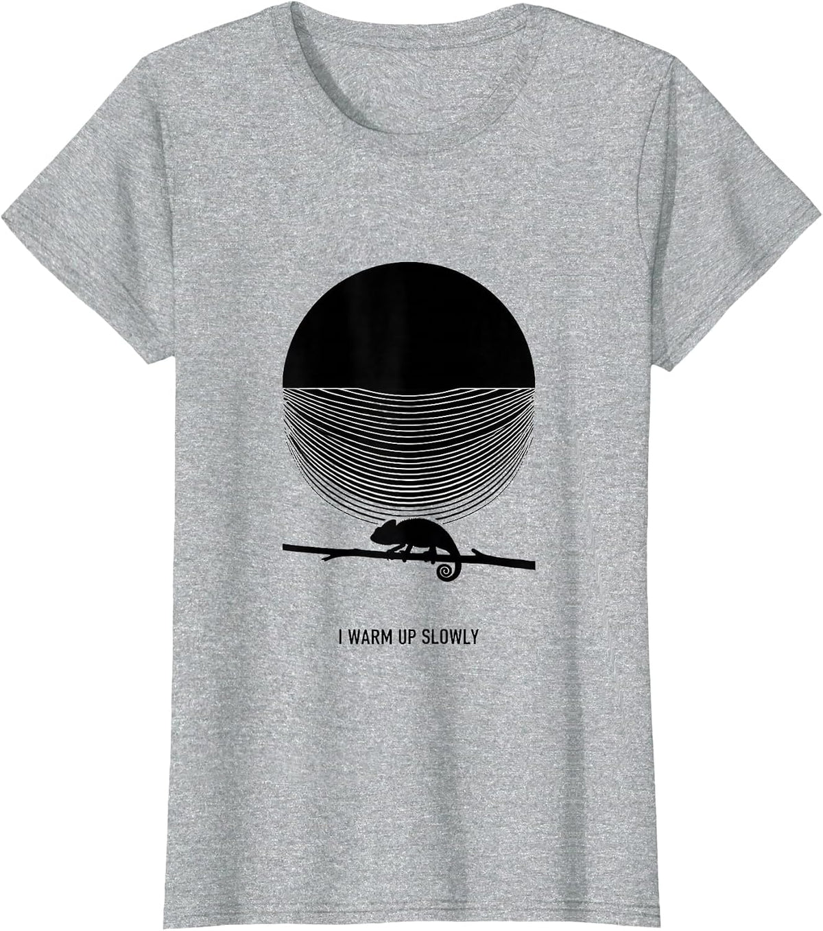 I Warm Up Slowly Funny Chameleon Reptile Lover Costume T-Shirt - Heather Grey