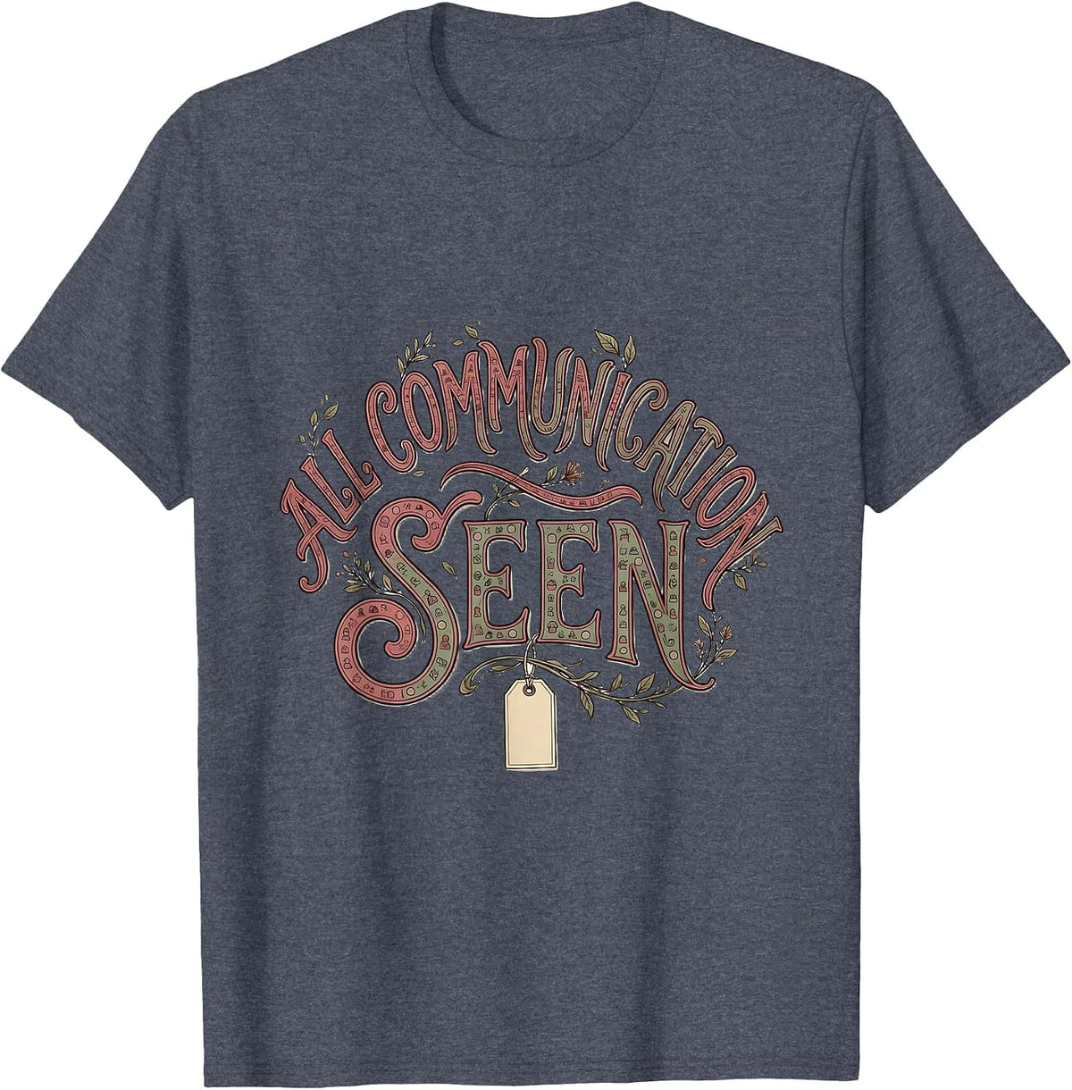All Communication Seen Boho AAC Awareness Month Speech T-Shirt - Heather Blue