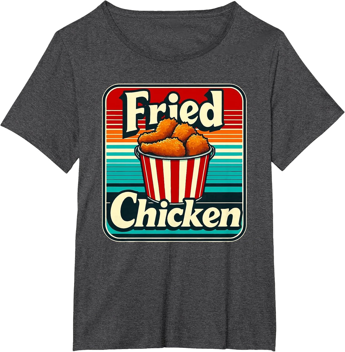 Vintage Fried Chicken T-Shirt - Dark Heather Grey