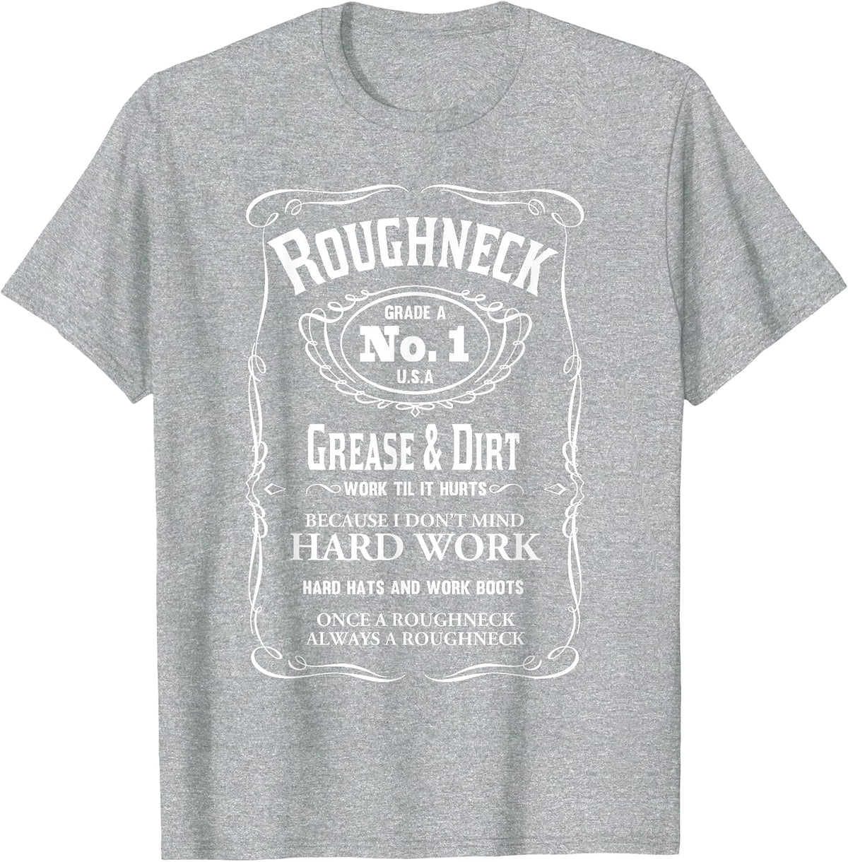 Roughneck Crew Oil Gas RIG T-Shirt - Heather Grey