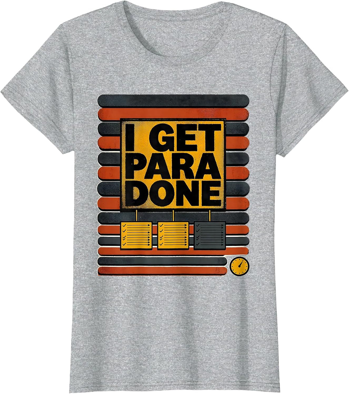 Women's I Get Para Done Funny Paraprofessional Teacher Appreciation T-Shirt - Heather Grey