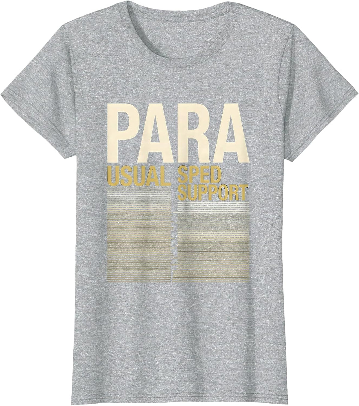 Women's Para Usual SPED Support Funny Paraprofessional Teacher Aide T-Shirt - Heather Grey