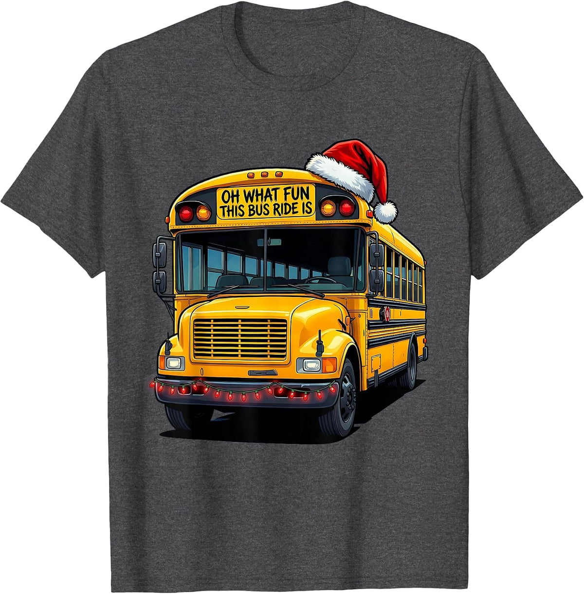 Oh What Fun This Bus Ride Is Funny School Bus Driver T-Shirt - Dark Heather Grey
