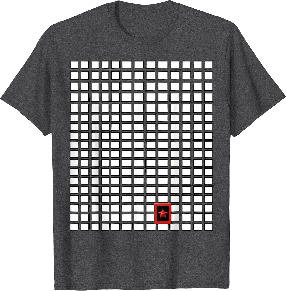 Men's Countdown Grid Teacher Winter Break Humor T-Shirt - Dark Heather Grey