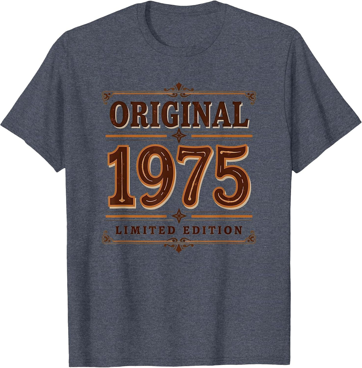 Original 1975 Limited Edition Vintage Design T-Shirt - Heather Blue