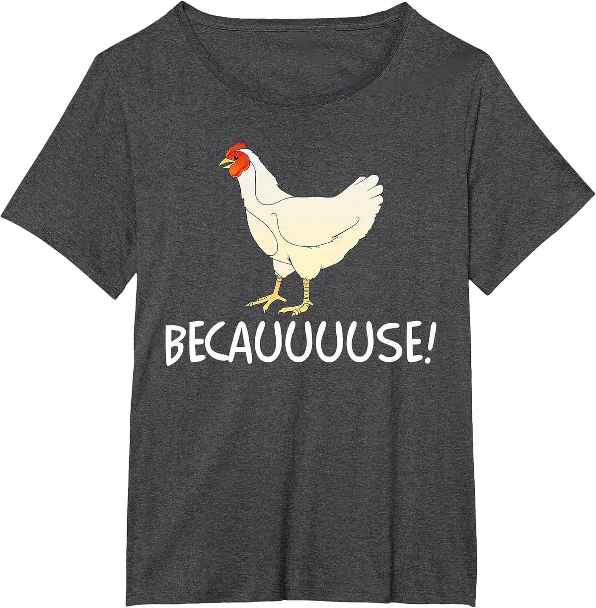 Why are Chickens So Funny Because Funny Trending Meme T-Shirt - Dark Heather Grey