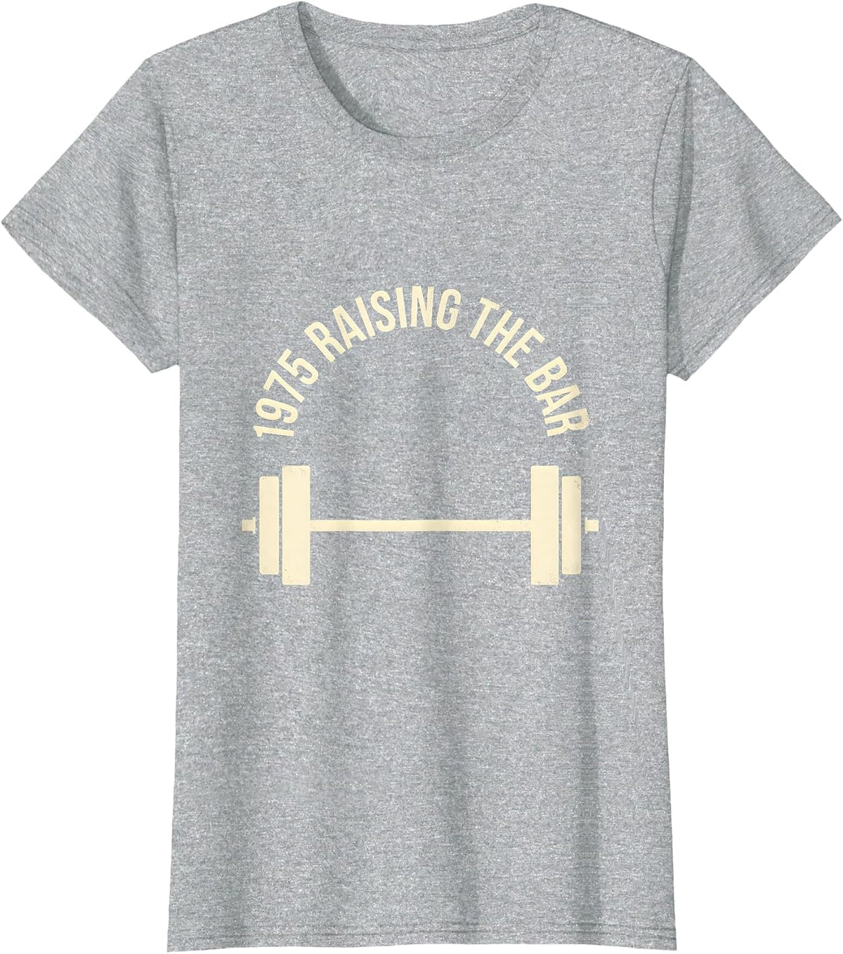 Vintage 1975 Raising the Bar Classic Design T-Shirt - Heather Grey