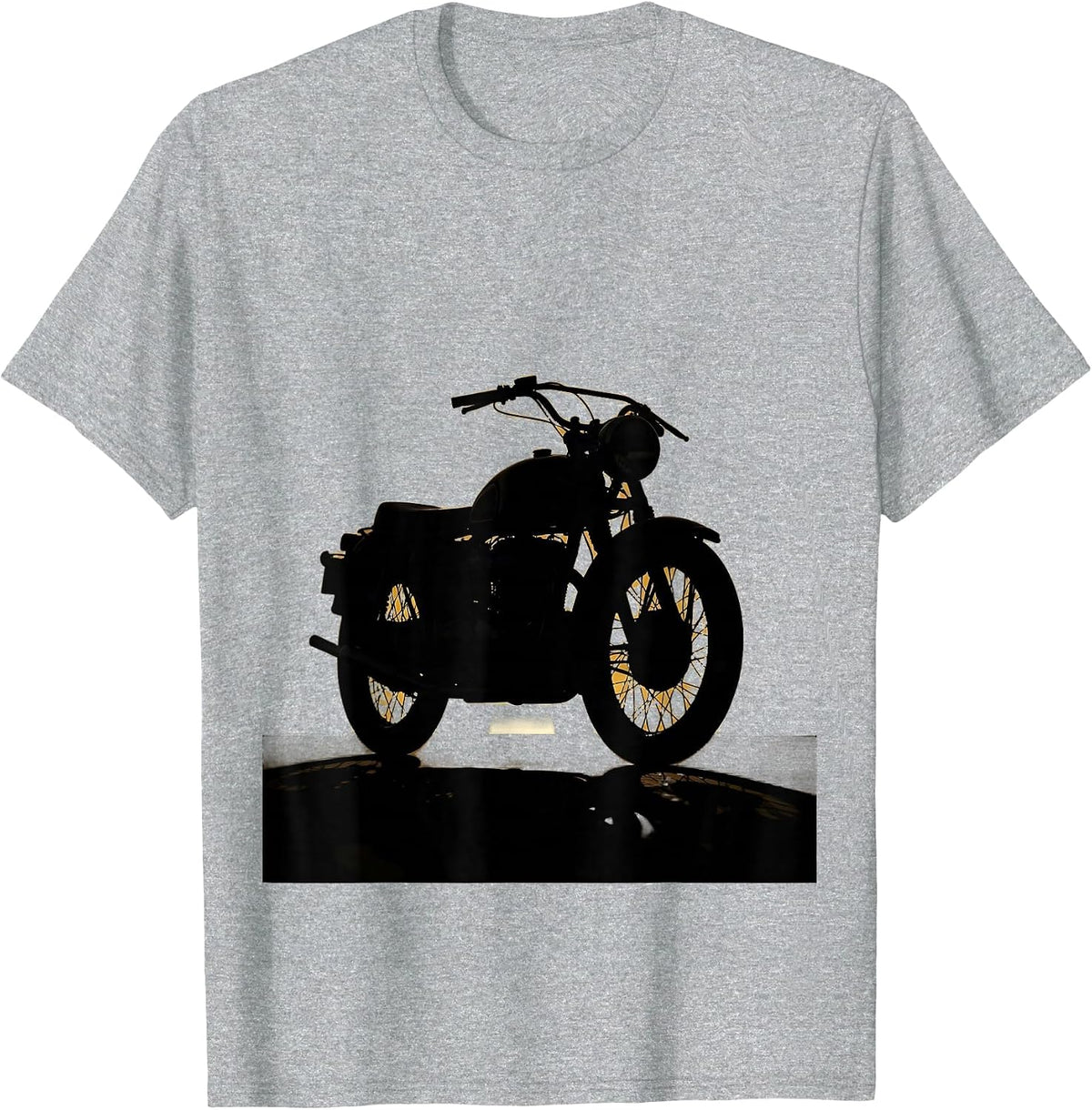 Men's Vintage Motorcycle Open Plains Freedom Graphic T-Shirt - Heather Grey