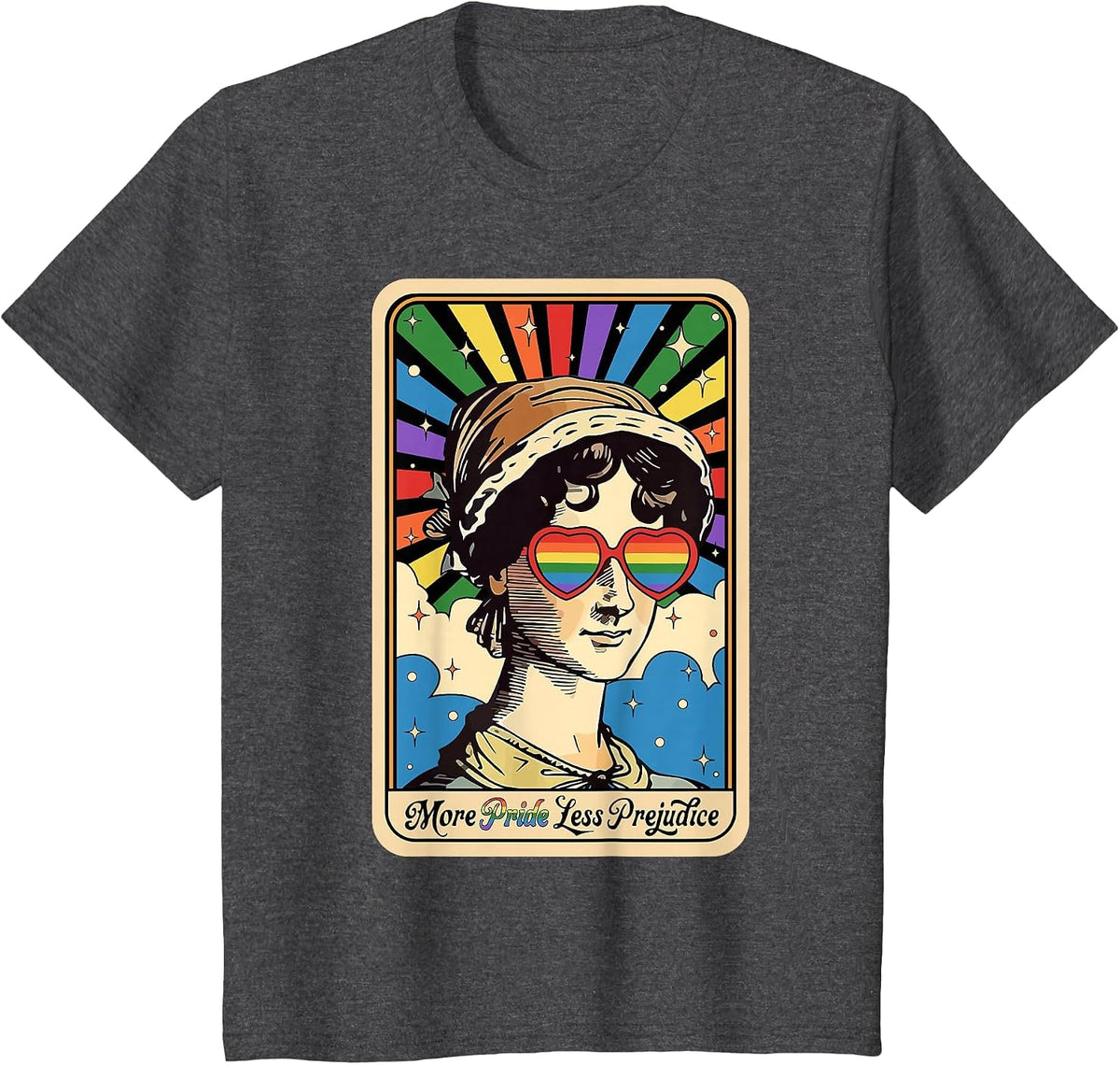 More Pride Less Prejudice LGBT Rights Tarot Card T-Shirt - Dark Heather Grey