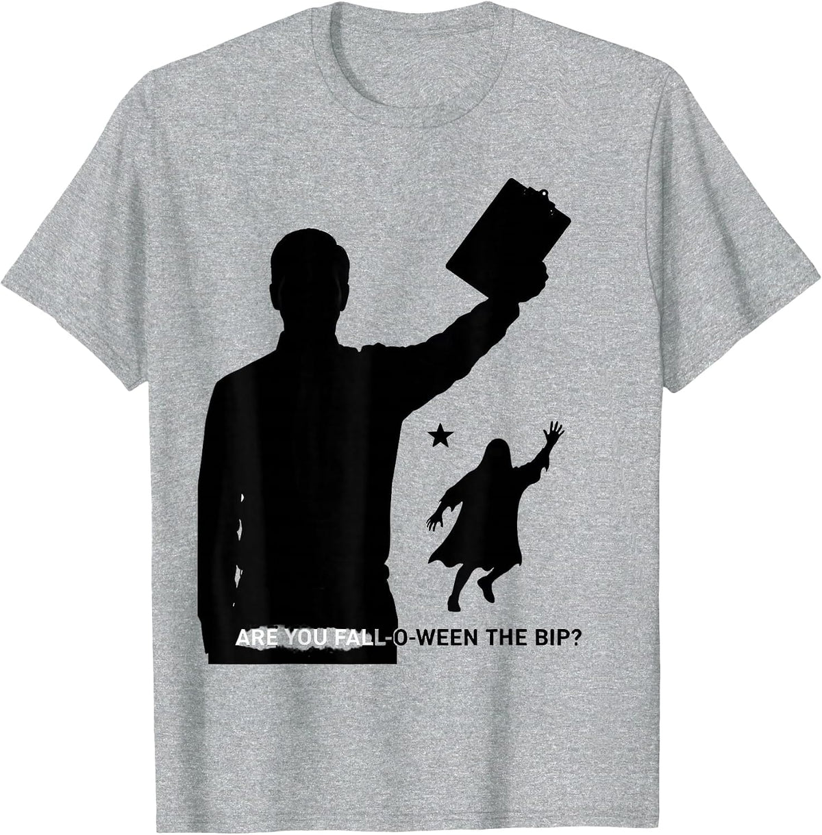 Men's Are You Fall-O-Ween The BIP Teacher Halloween Ghost T-Shirt - Heather Grey