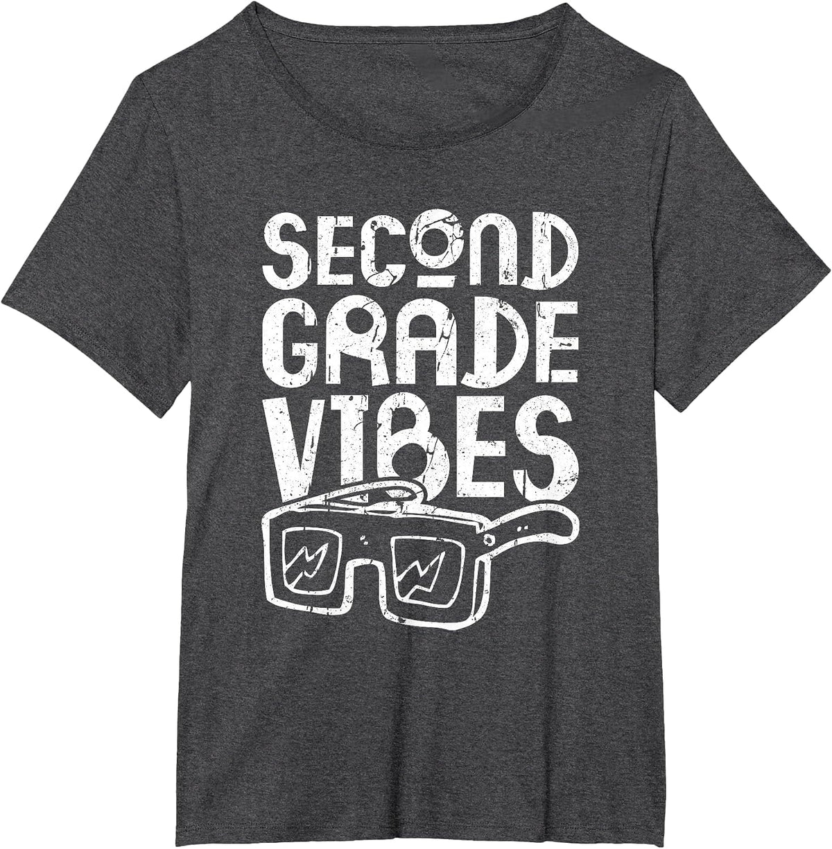 Second Grade Vibes Shirt 2nd Grade Boy Girl Student Teacher T-Shirt - Dark Heather Grey