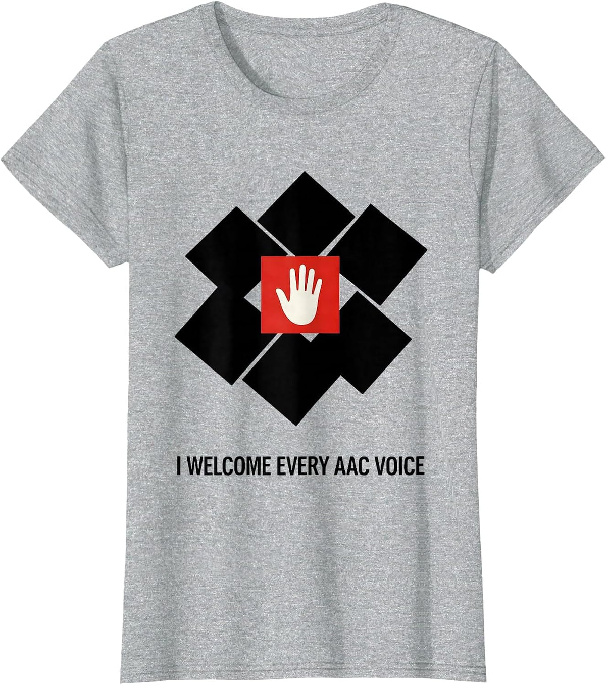 I Welcome Every AAC Voice Bauhaus Modernist Speech Therapist T-Shirt - Heather Grey