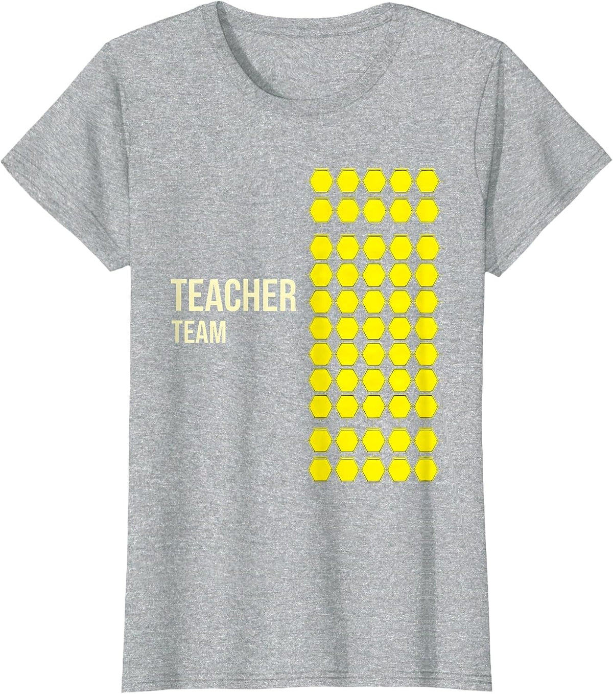 Teacher Team Minimalist School Staff Crewneck T-Shirt - Heather Grey