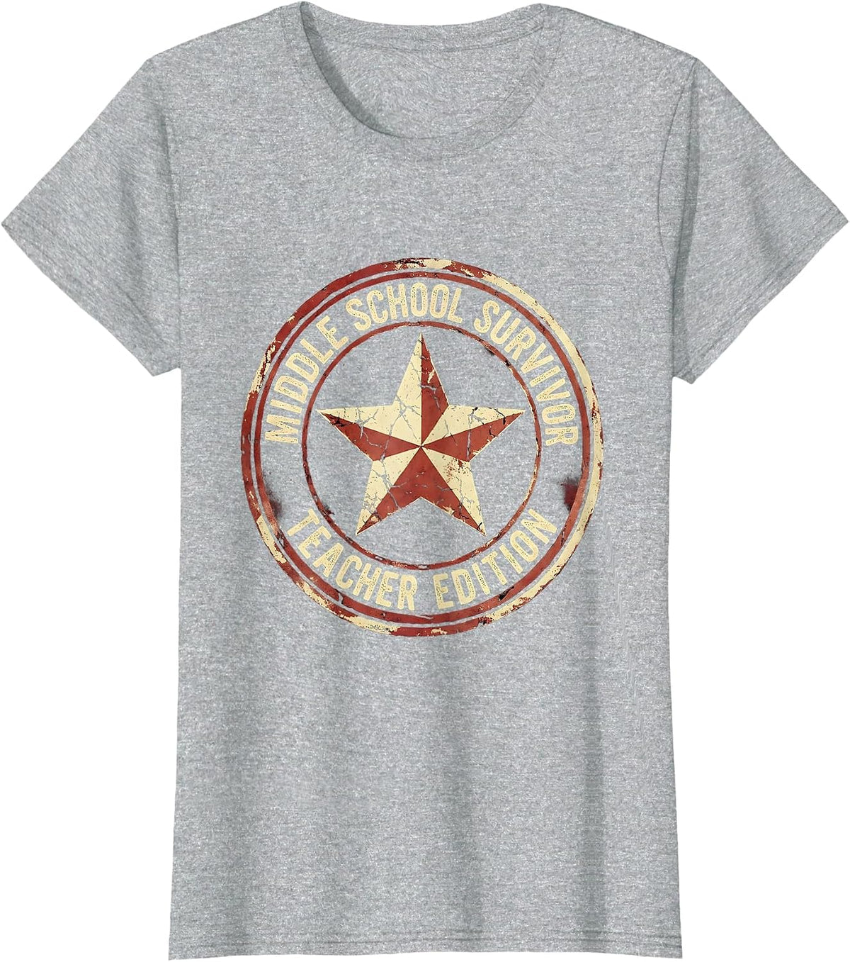 Middle School Survivor Teacher Edition Design T-Shirt - Heather Grey