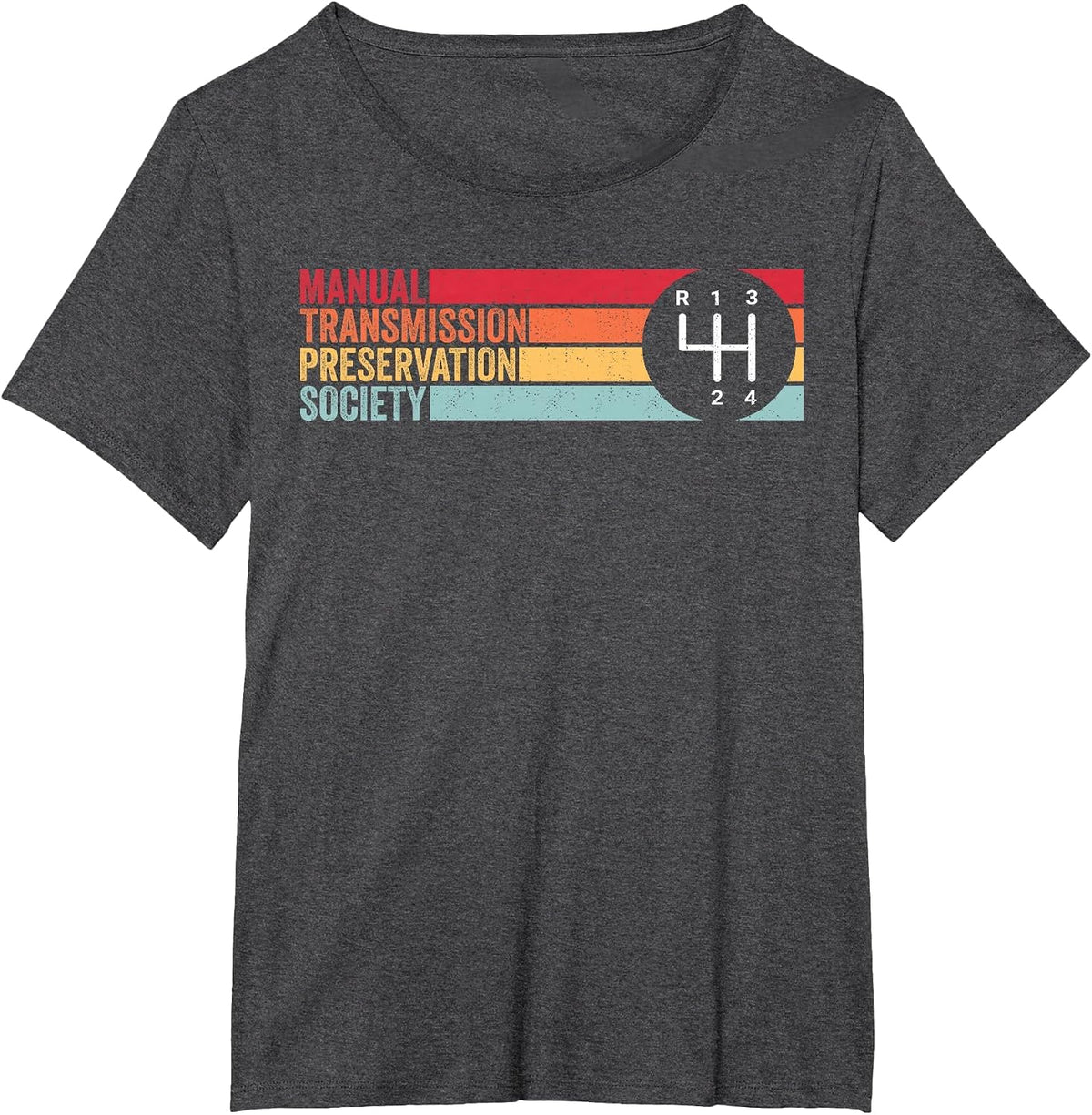 4 Speed Manual Transmission Preservation Society T-Shirt - Dark Heather Grey